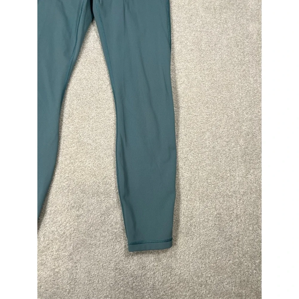 Lululemon Train Times 7/8 Pant High Rise Mesh Teal Leggings Size 6 Athletic Yoga